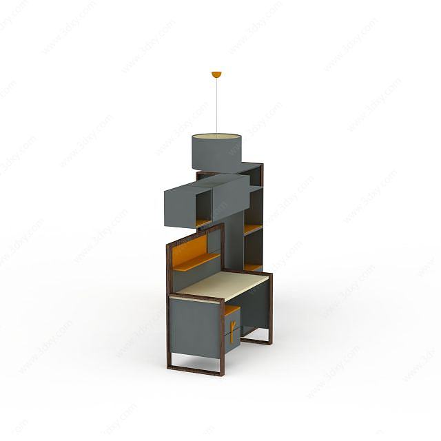 书房桌子3D模型