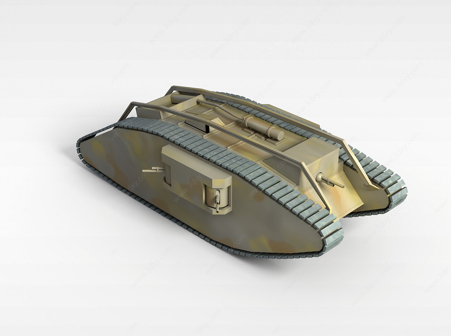 老式坦克3D模型