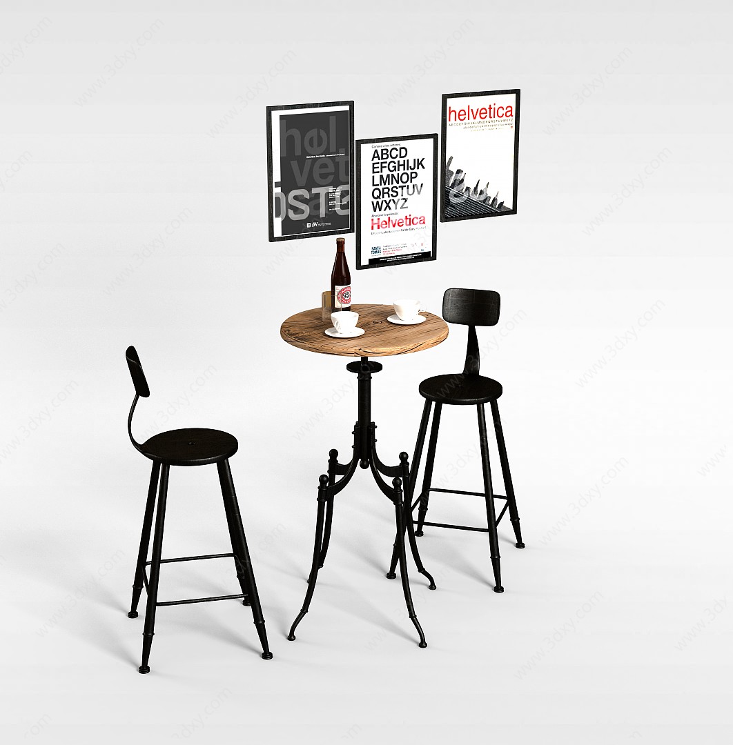 艺术桌椅3D模型