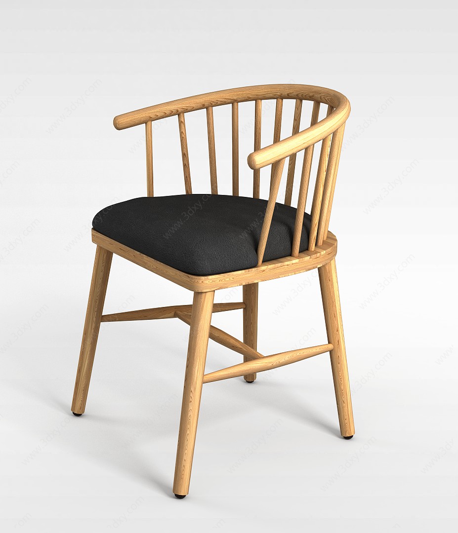 家用木制椅子3D模型