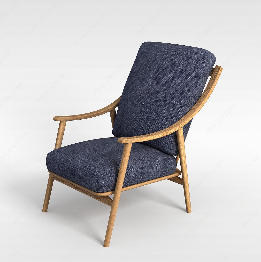 进口舒适沙发椅3D模型