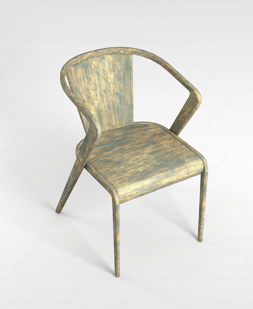 复古单人椅3D模型