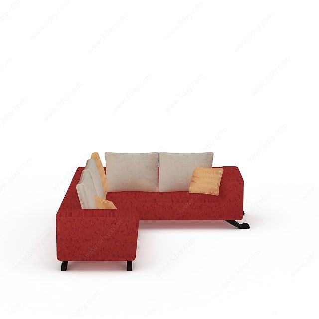 现代风格布艺沙发3D模型