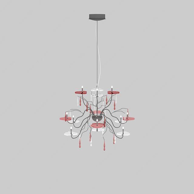 客厅水晶吊灯3D模型