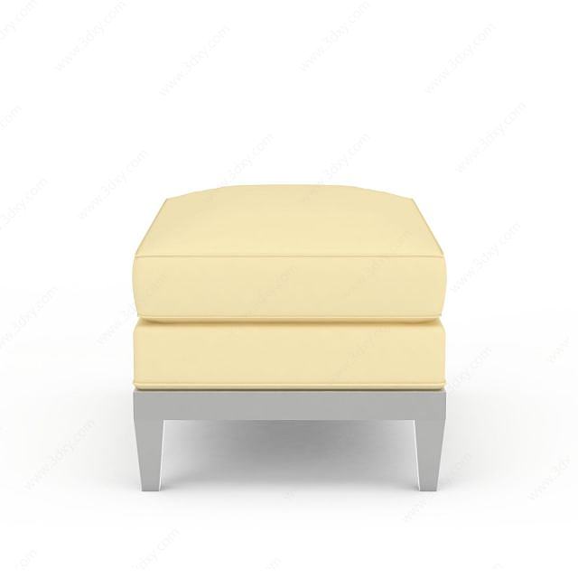 黄色沙发凳3D模型