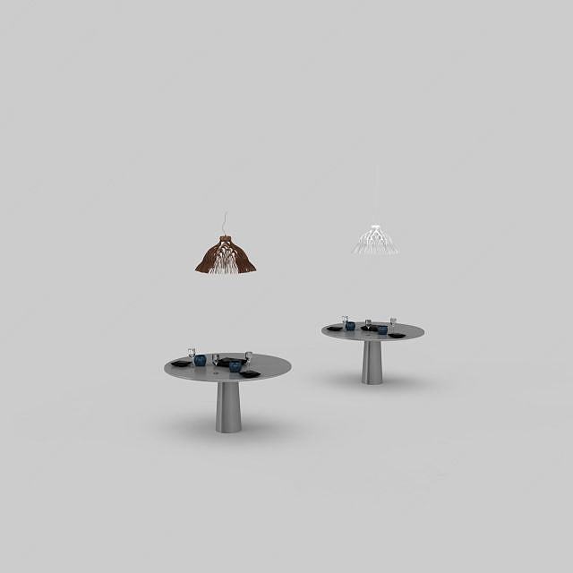 创意餐厅吊灯3D模型