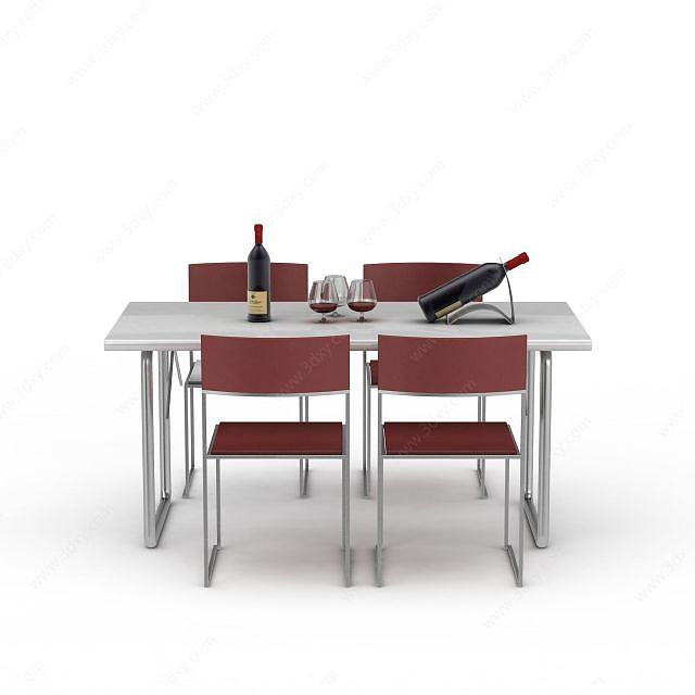 客厅餐桌3D模型
