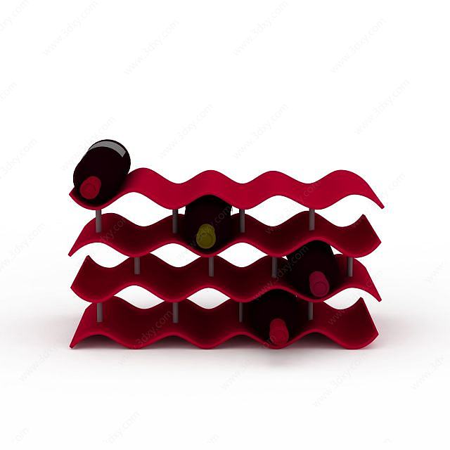 创意红酒架3D模型