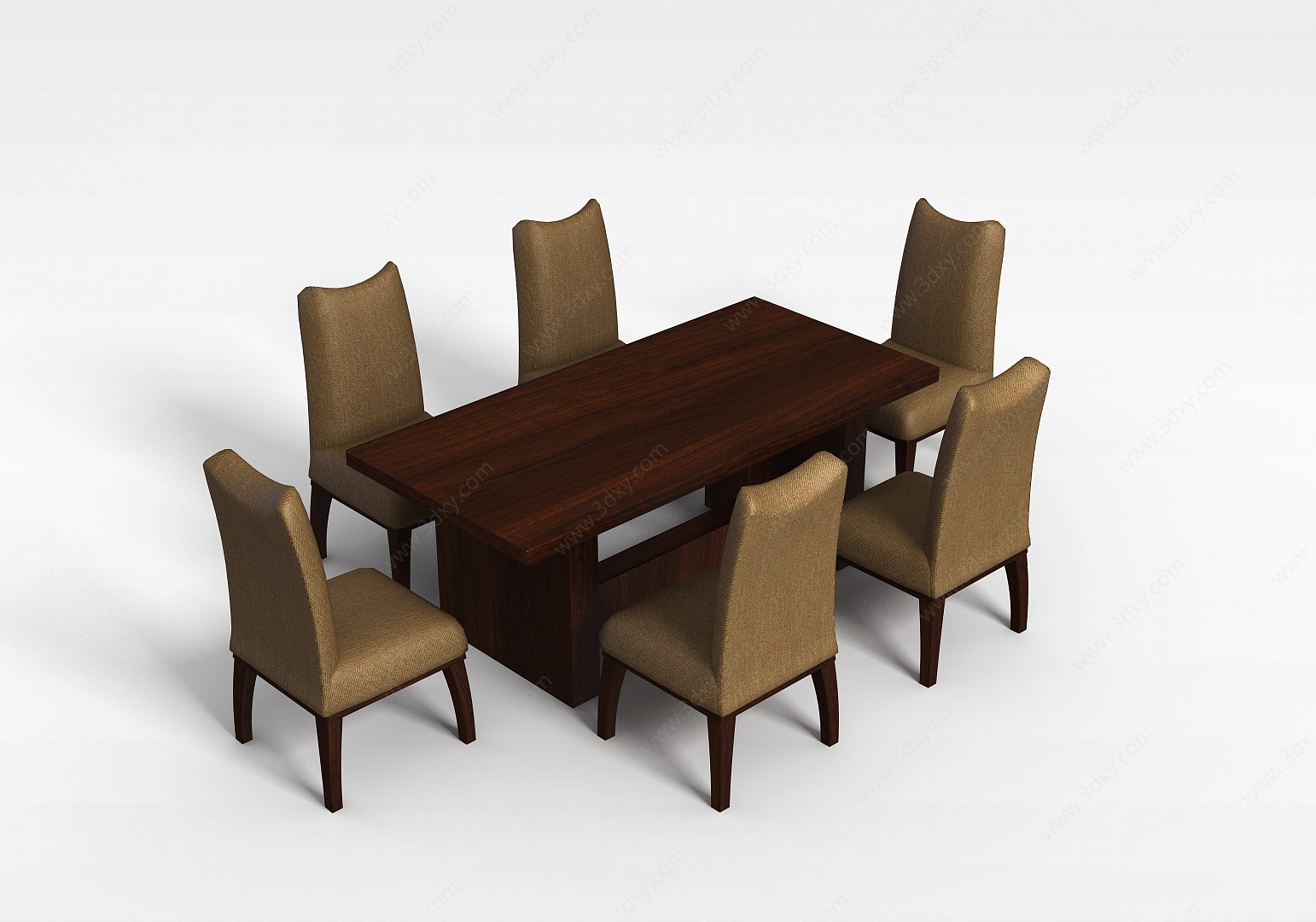 典雅餐桌椅3D模型