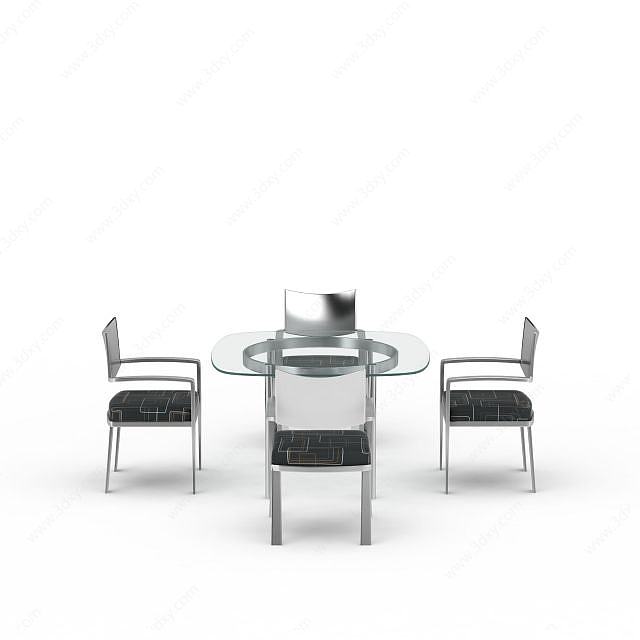 艺术餐桌椅3D模型