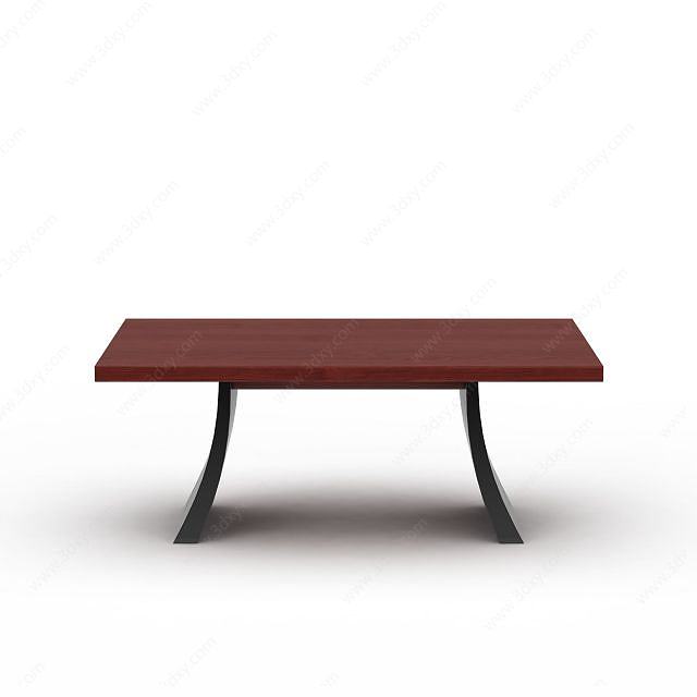 现代长餐桌3D模型
