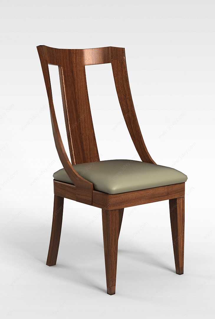 家庭木制椅子3D模型