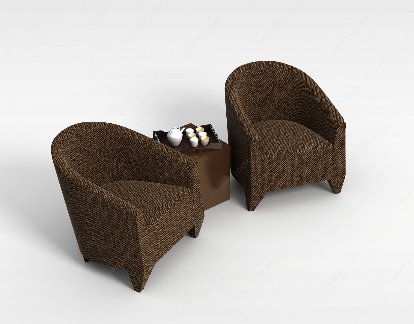 休息室沙发组合3D模型