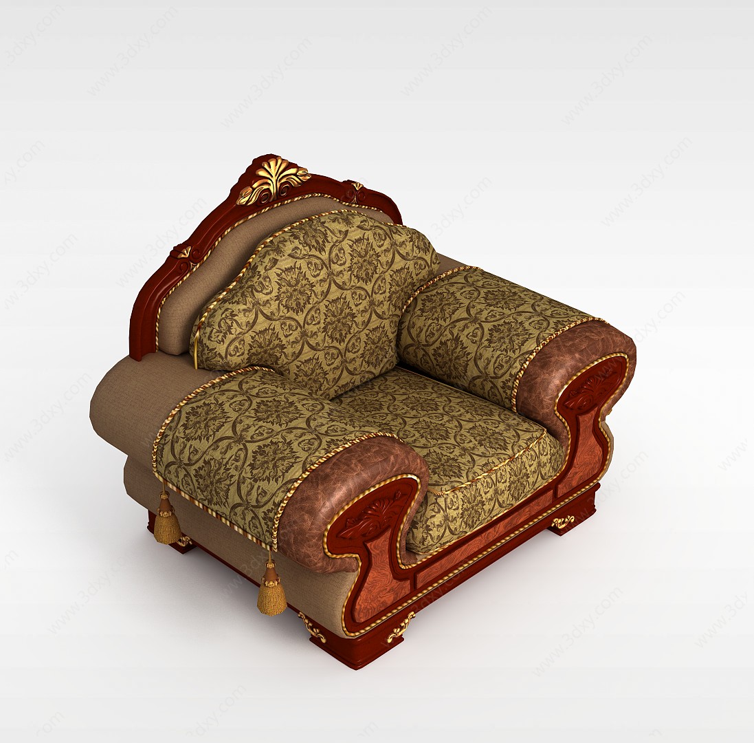 布艺沙发椅子3D模型