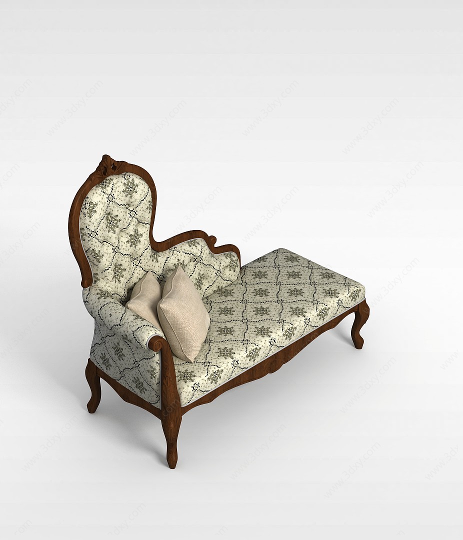 现代简约风格贵妃椅3D模型