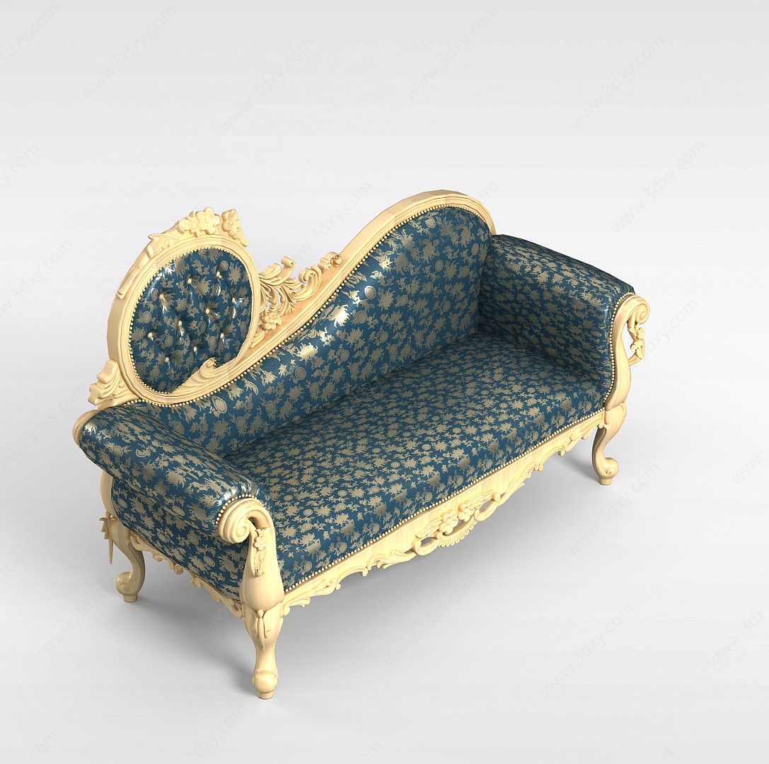 中式贵妃椅3D模型