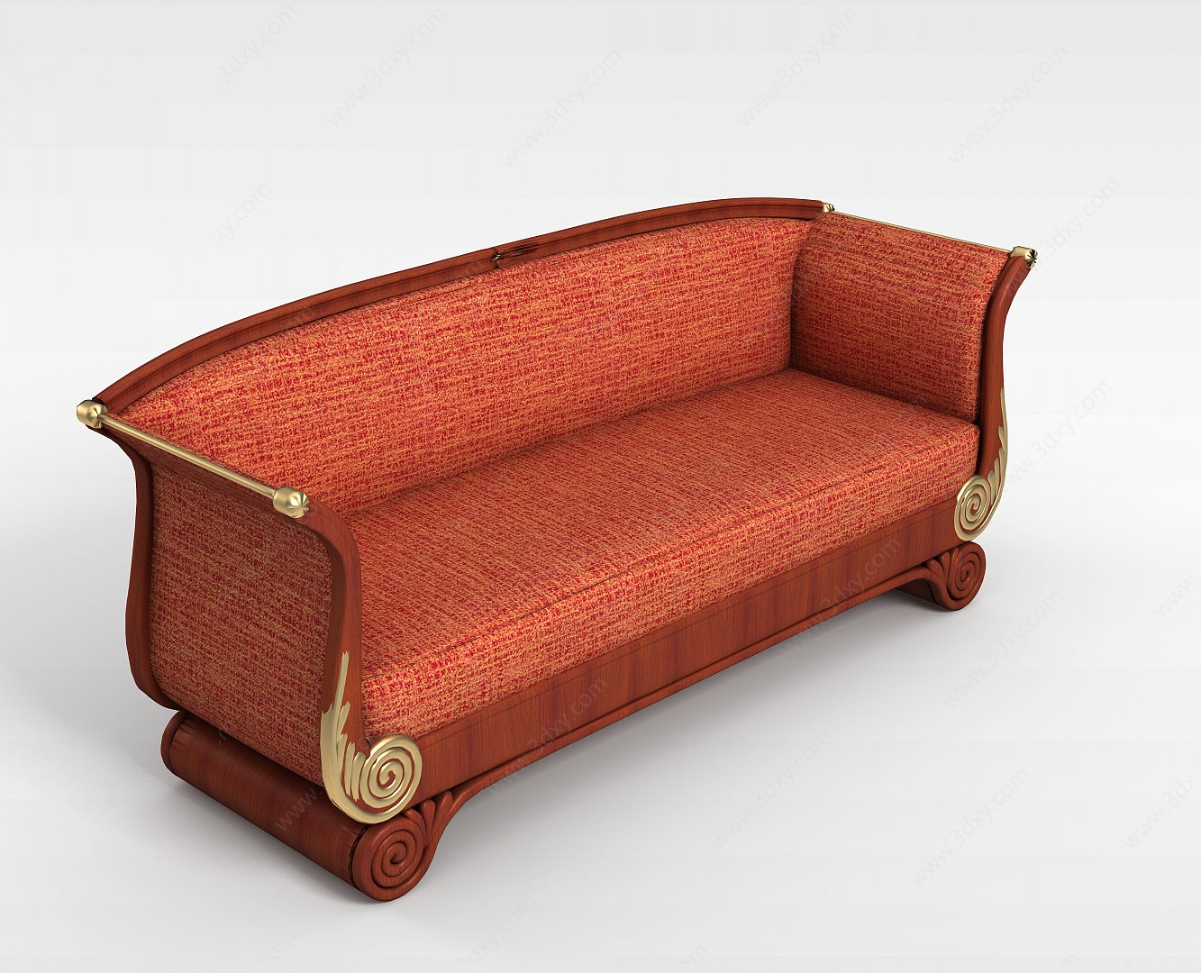 美式布艺沙发椅3D模型