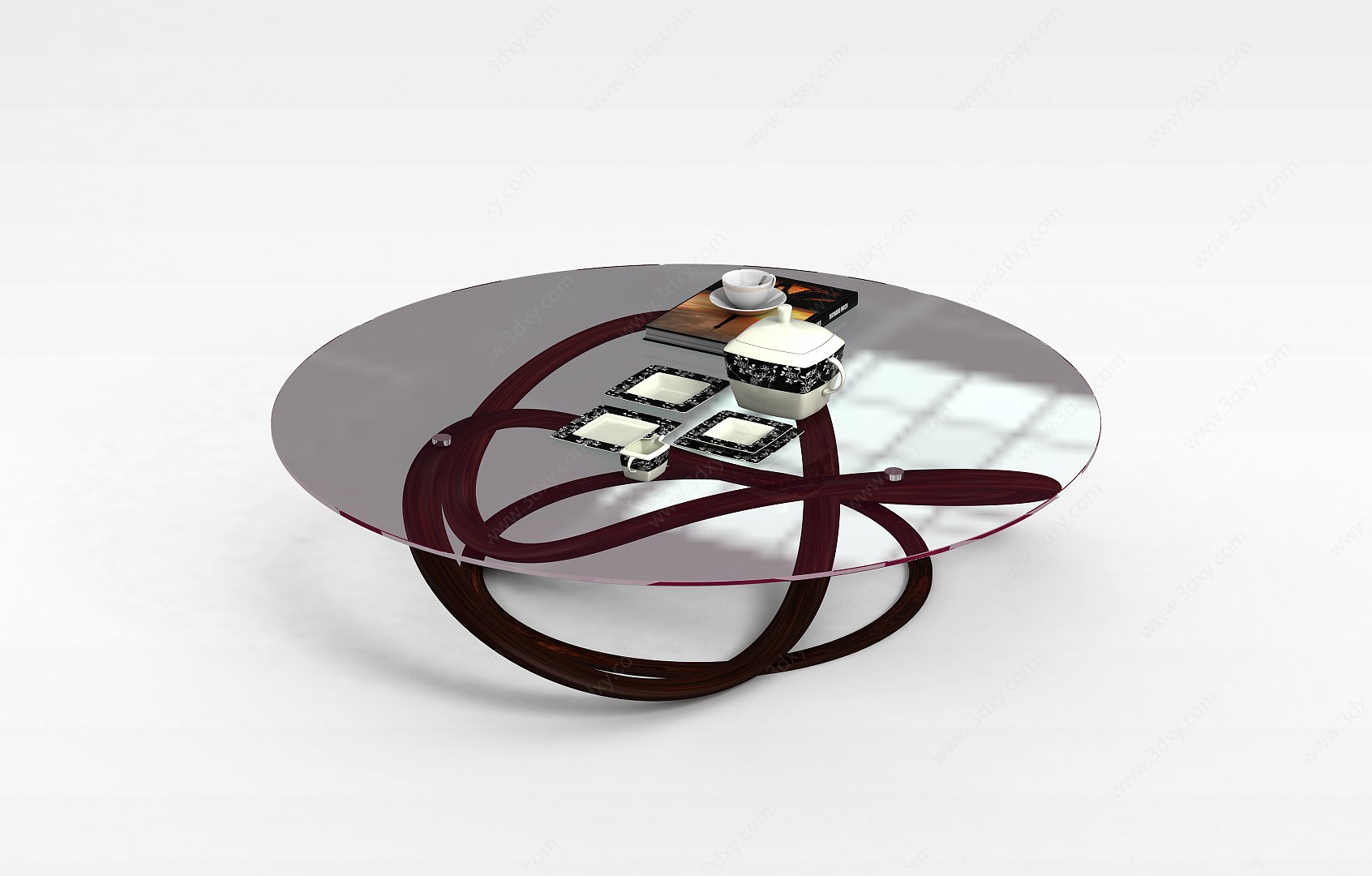 创意玻璃圆桌3D模型