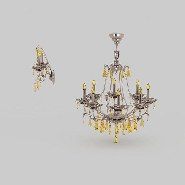 豪华水晶吊灯3D模型