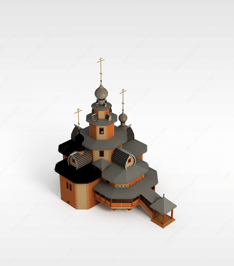 外国寺庙建筑3D模型
