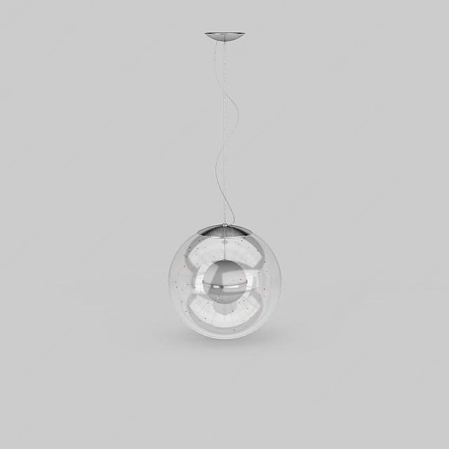 创意圆球形吊灯3D模型