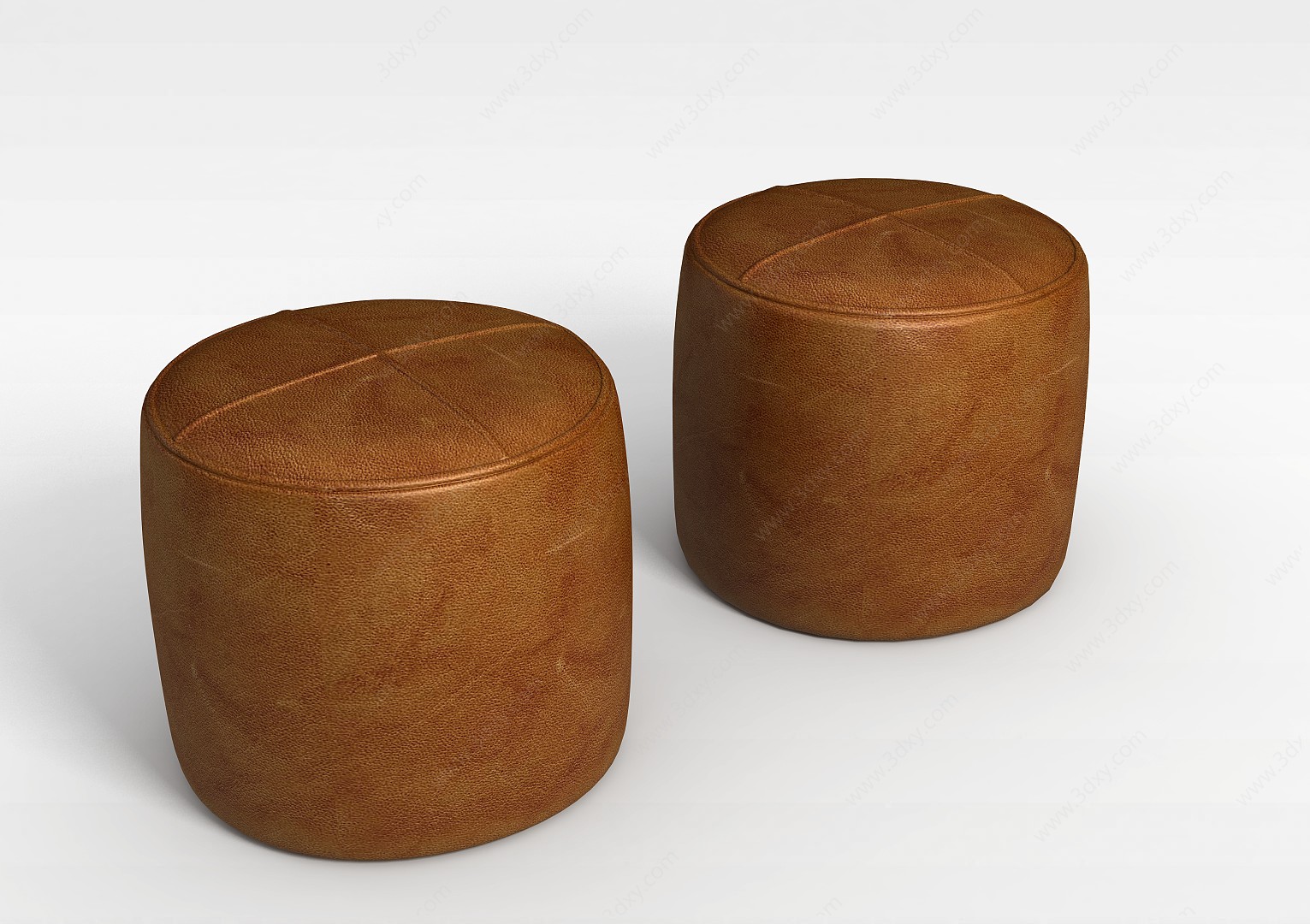 棕色凳子3D模型