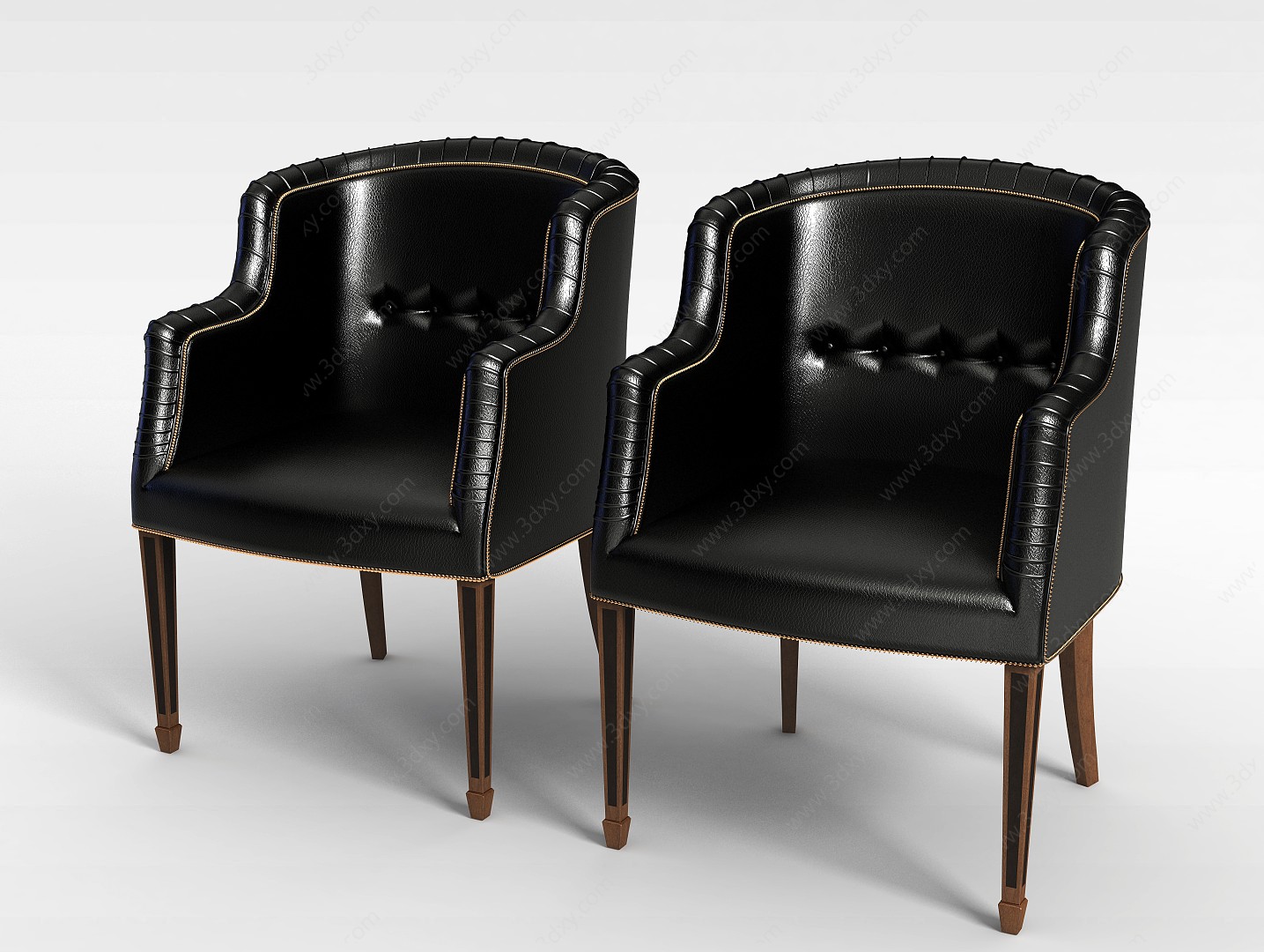 现代风格皮质椅子3D模型