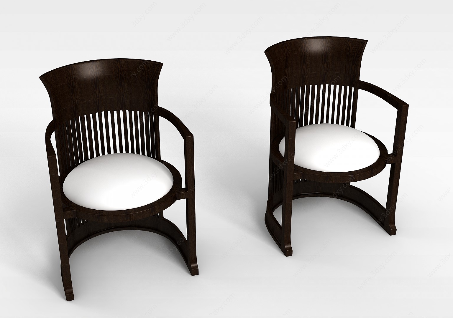创意实木椅子3D模型