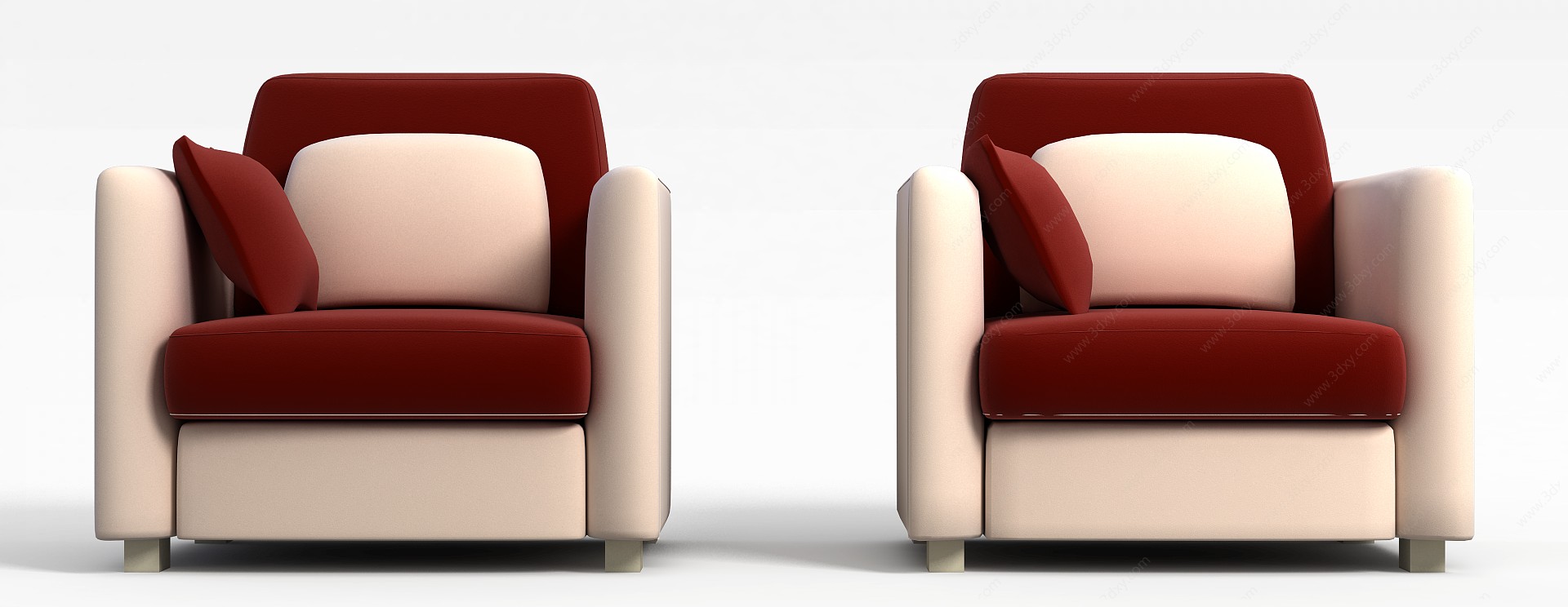 现代风格布艺沙发3D模型