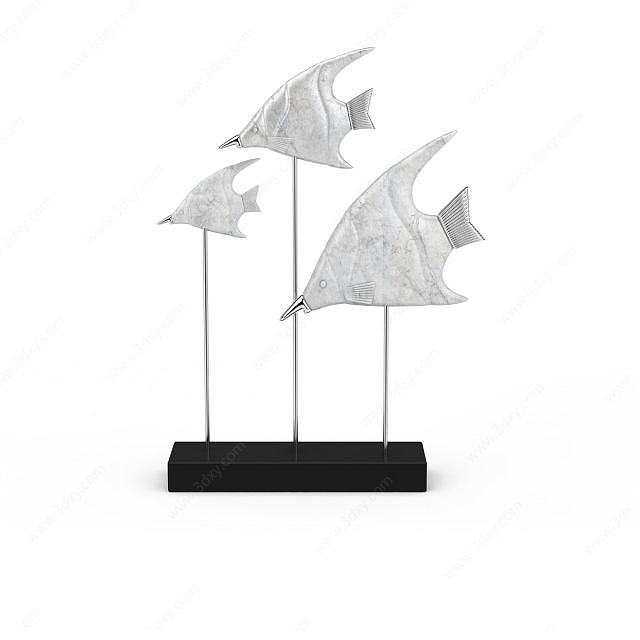 室内鱼装饰3D模型