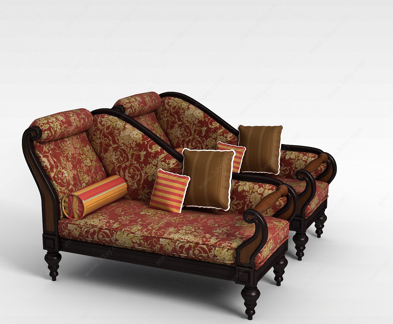 美式贵妃椅3D模型