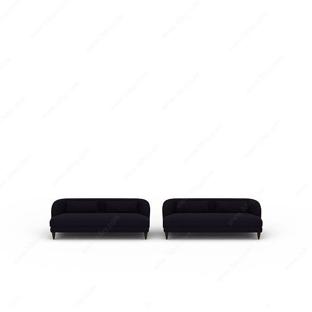 现代风格简易沙发3D模型