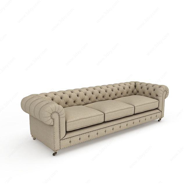 美式沙发3D模型