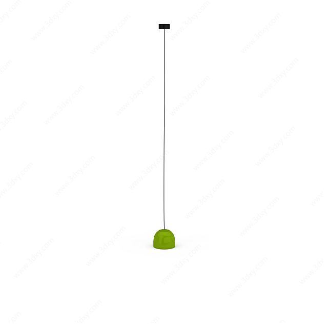 绿色单头餐厅吊灯3D模型