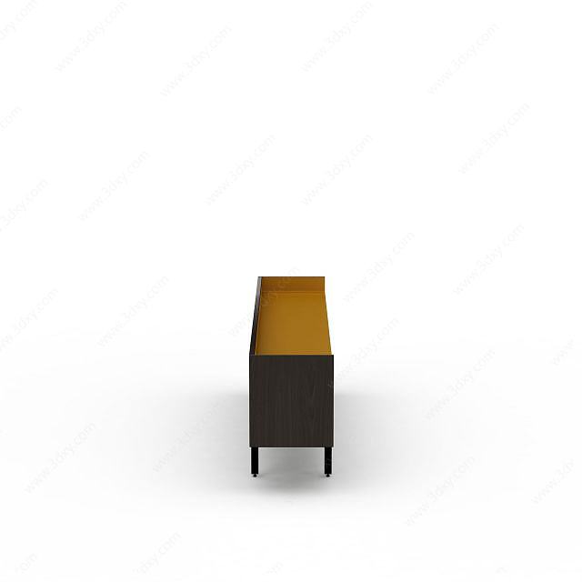 现代风格实木桌子3D模型