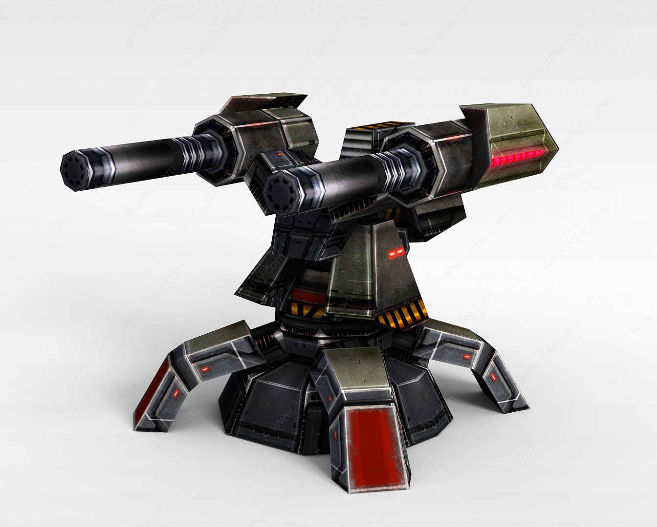 游戏道具装备炮塔3D模型