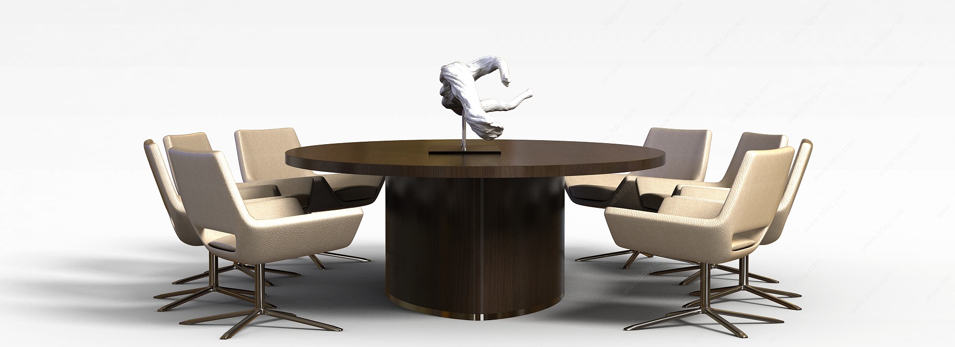 休息室桌椅组合3D模型