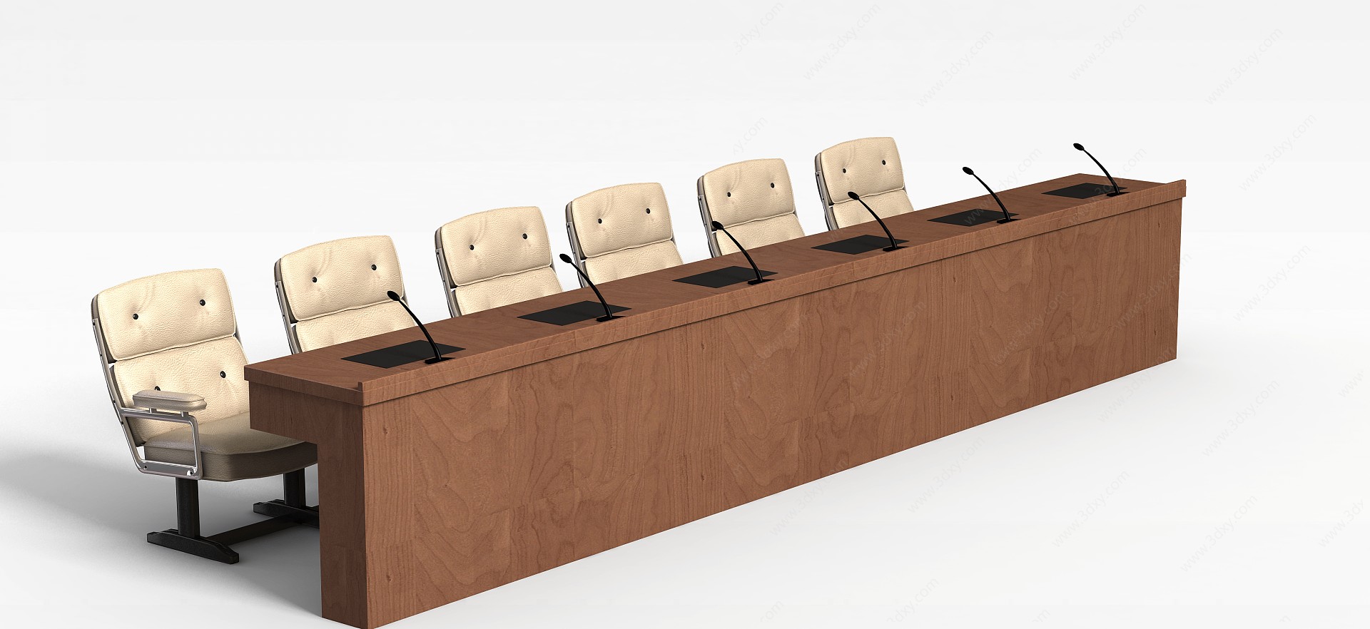 小型会议室桌椅3D模型