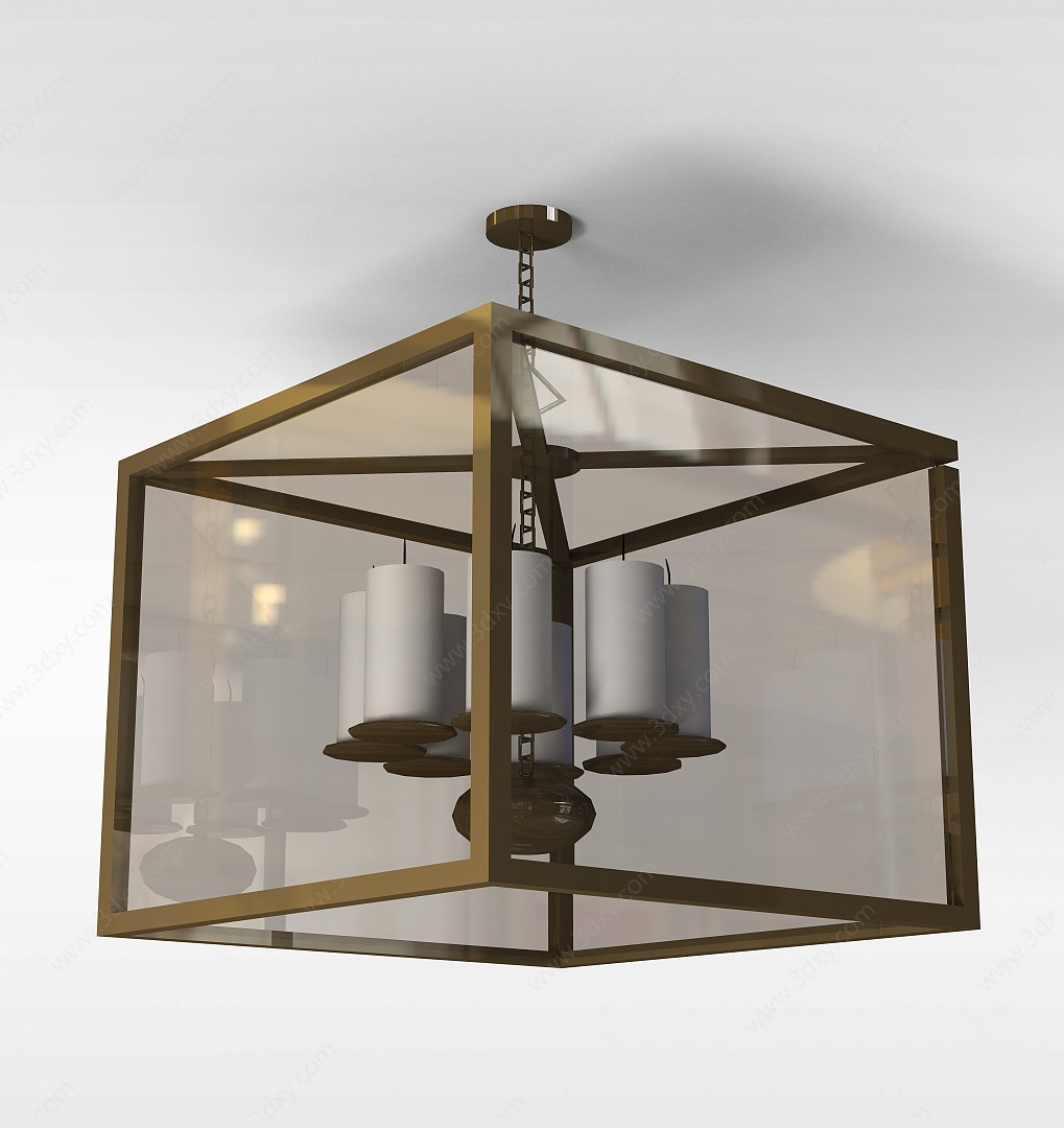 蜡烛吊灯3D模型