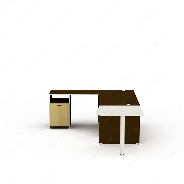 办公室桌椅组合3D模型