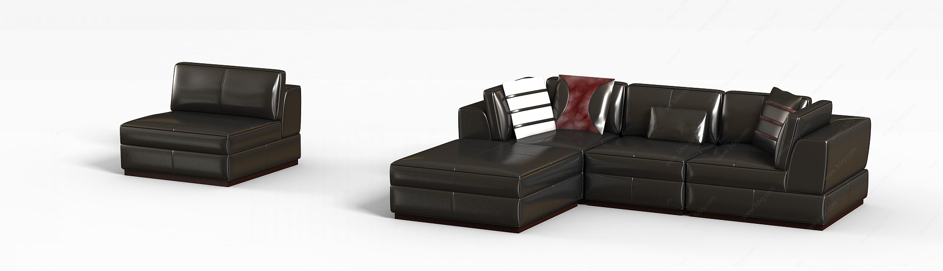 转角沙发3D模型
