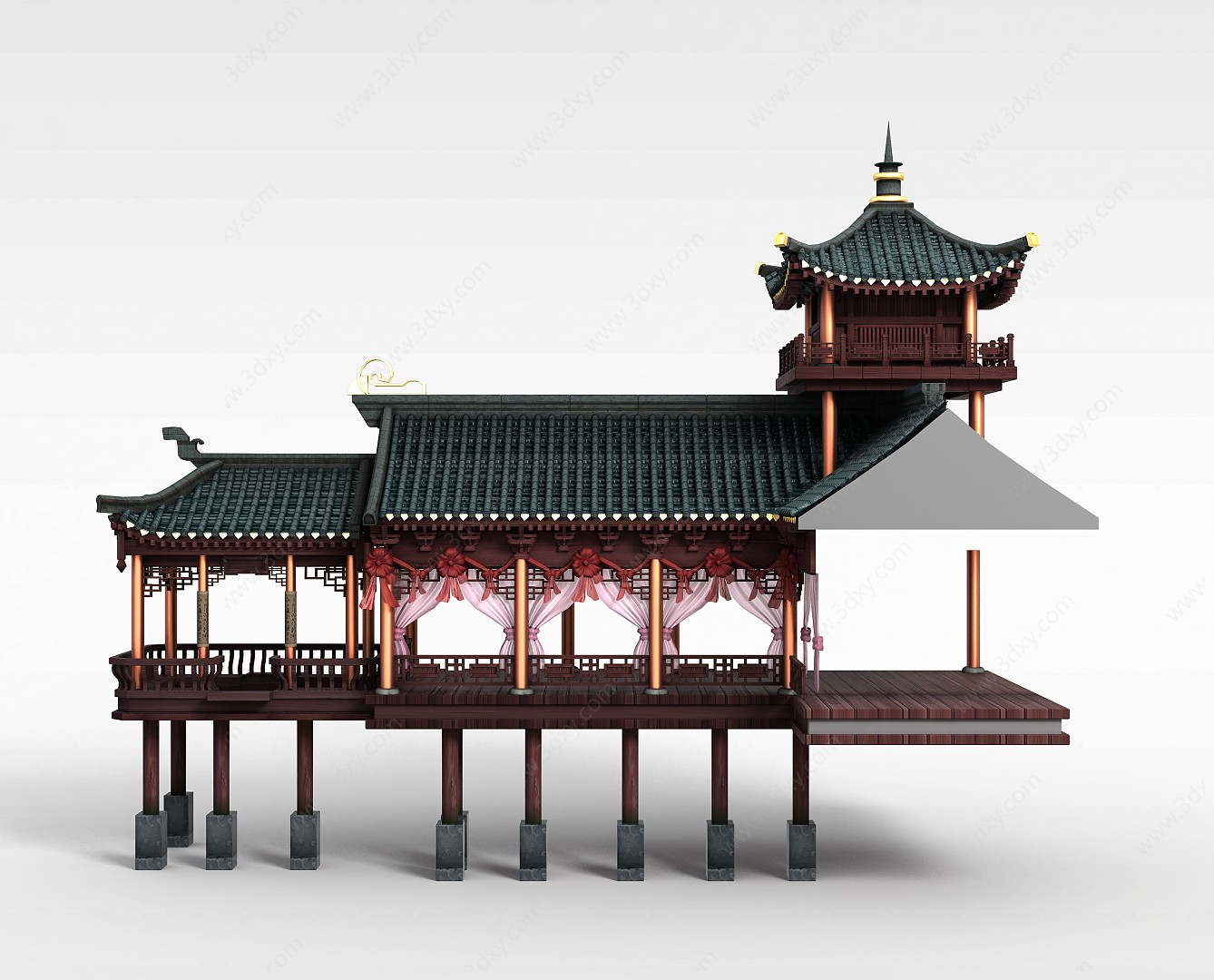 游戏宫殿建筑3D模型