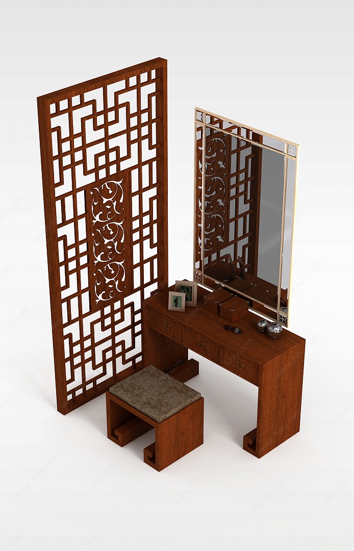 实木柜子3D模型