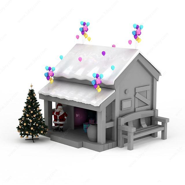 圣诞老人小屋3D模型