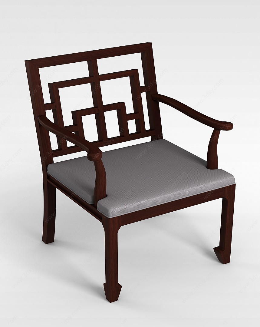 中式木椅3D模型