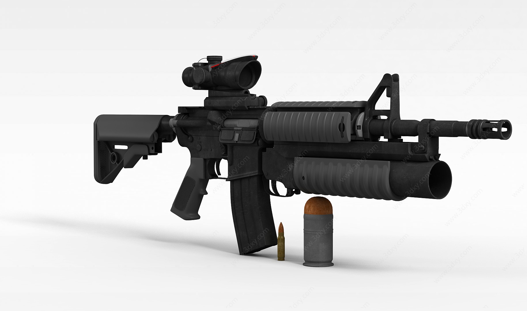 微型冲锋枪3D模型
