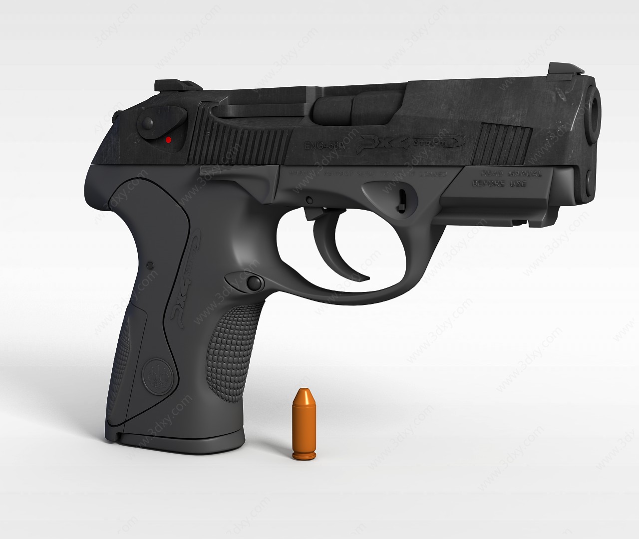 金属手枪3D模型