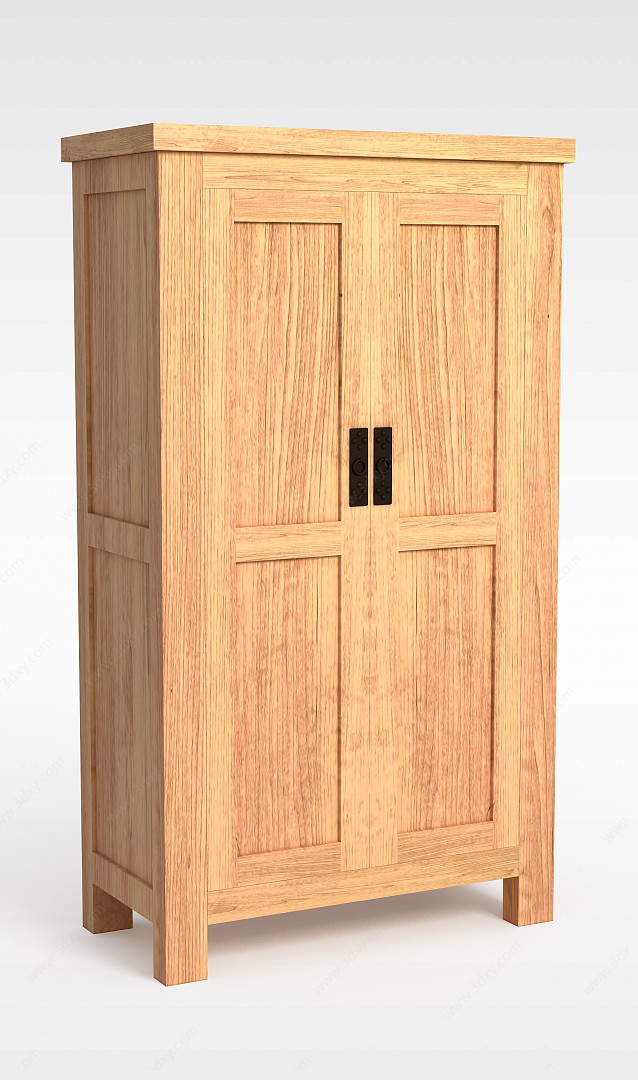 实木衣柜3D模型