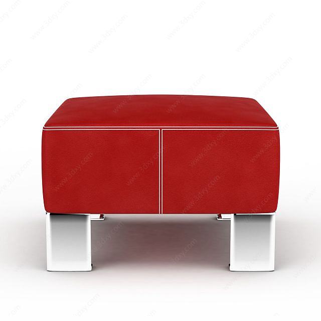 简约风格沙发凳3D模型