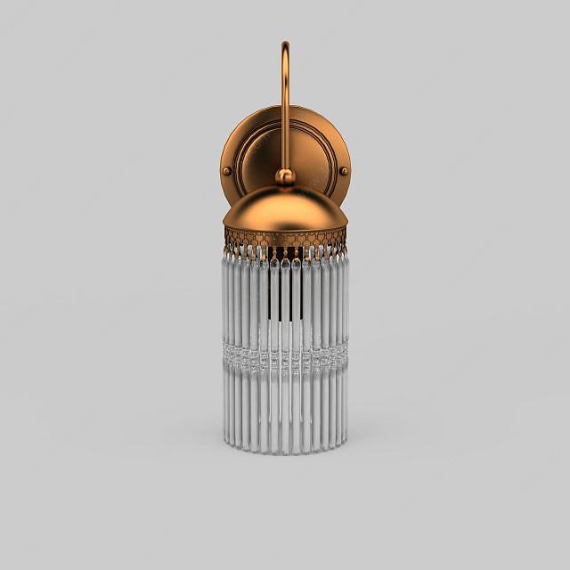 铜色壁灯3D模型